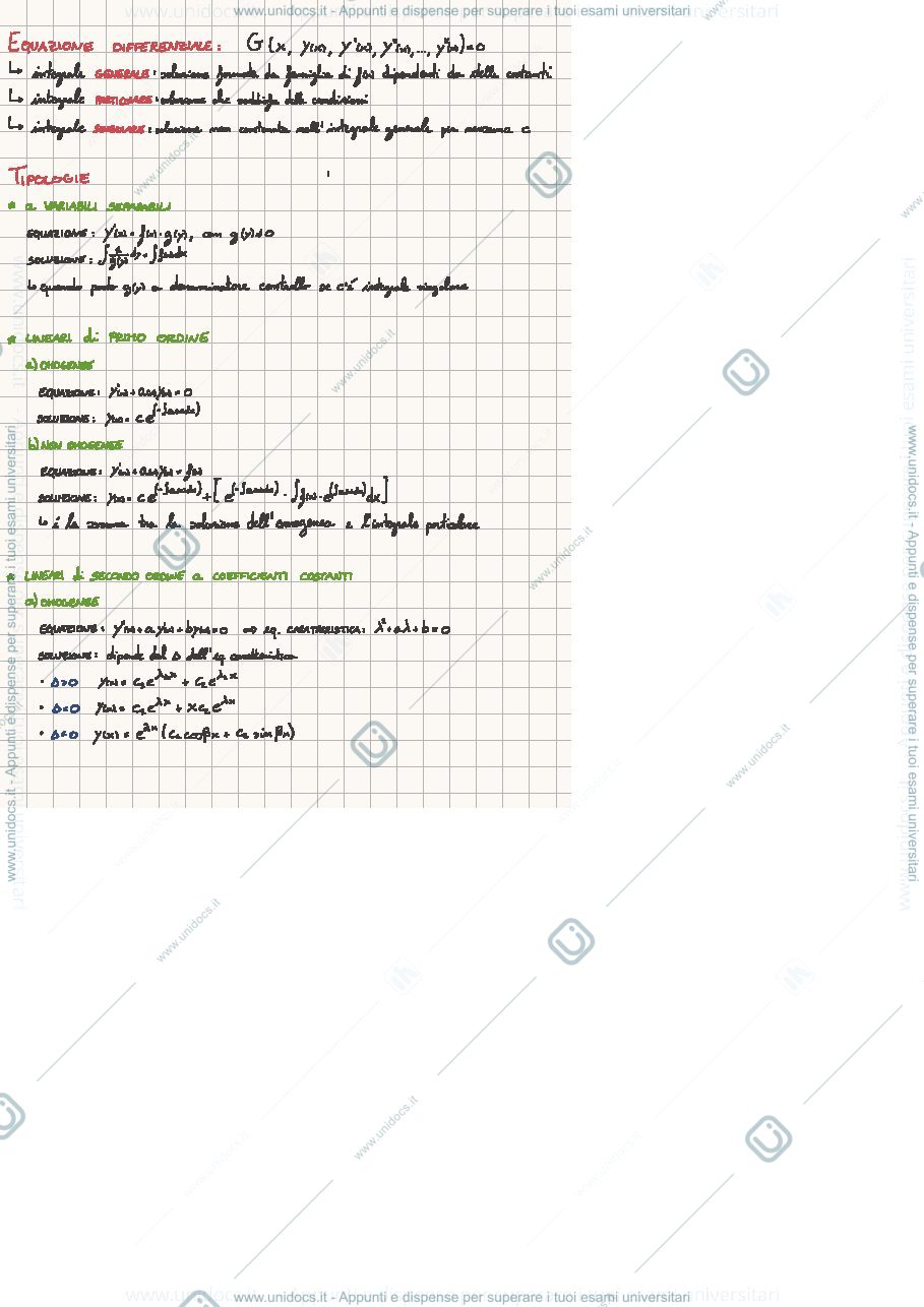 Anteprima pagina 1 — Equazioni differenziali