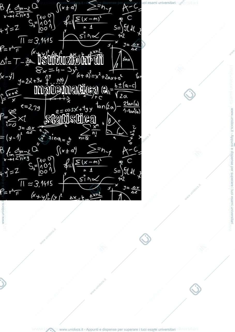 Anteprima pagina 1 — appunti di Matematica