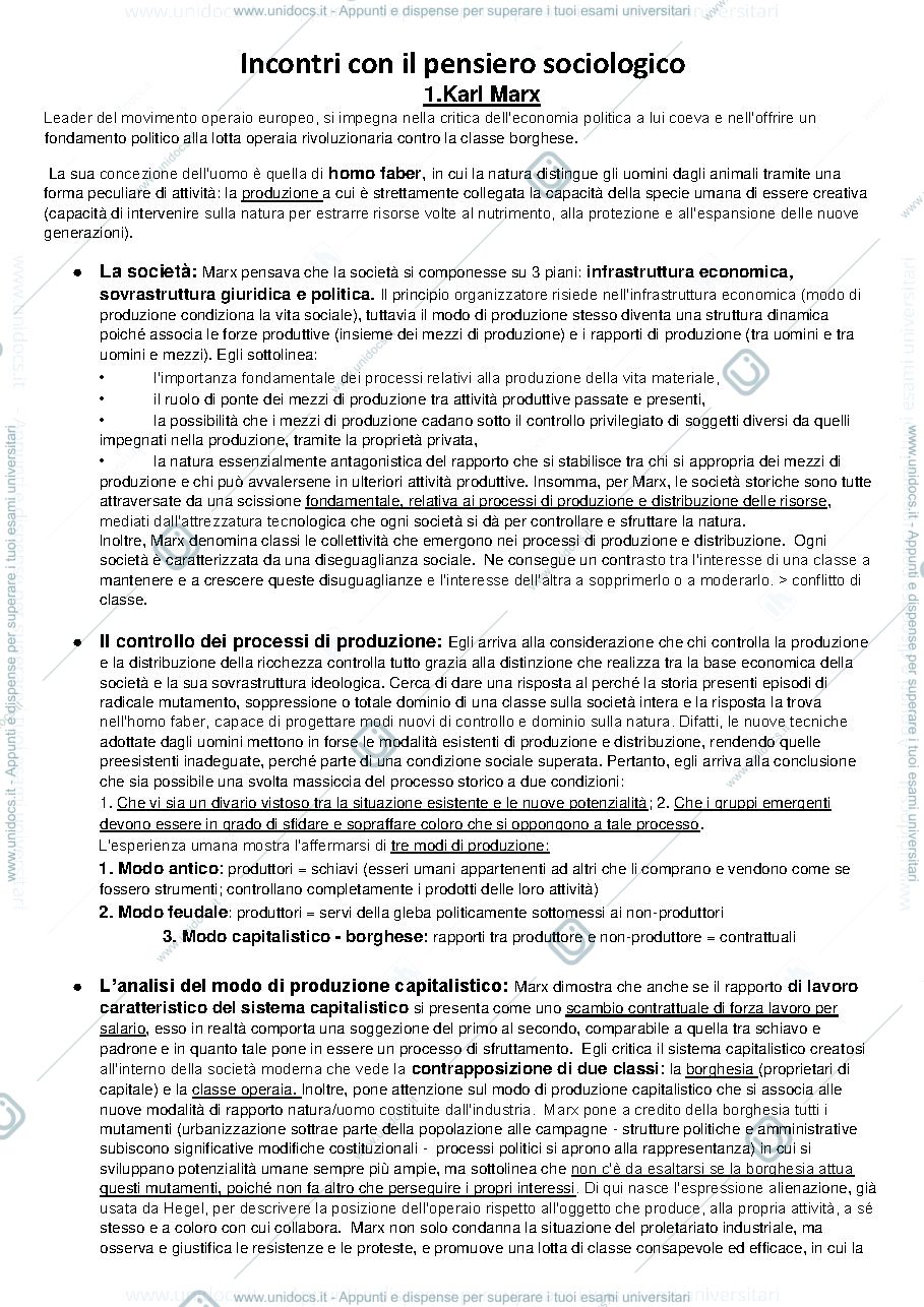 Anteprima pagina 1 — Incontri con il pensiero sociologico 