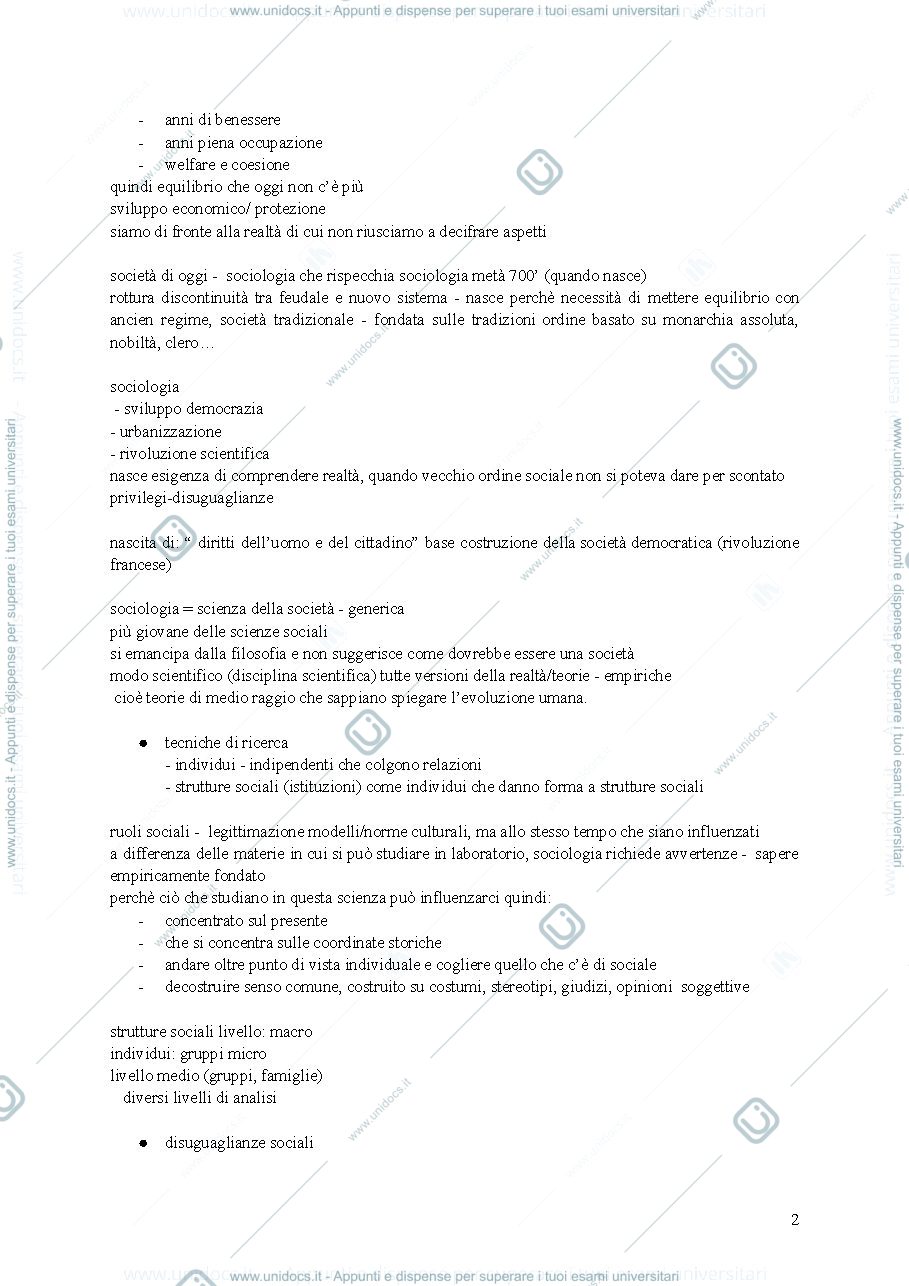 Anteprima pagina 2 — Appunti istituzioni di sociologia