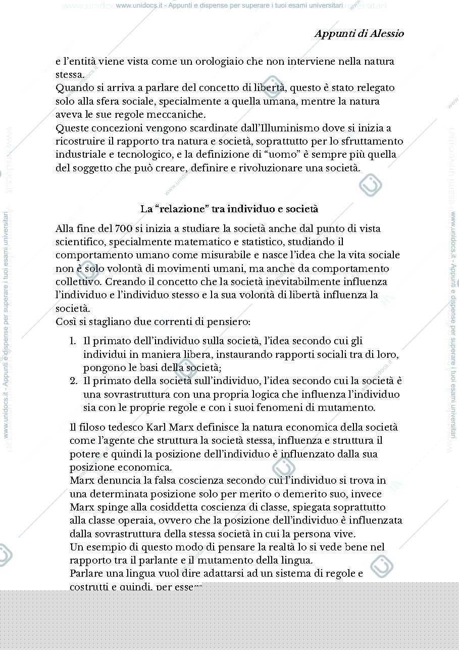 Anteprima pagina 4 — Istituzioni di sociologia (appunti studio)