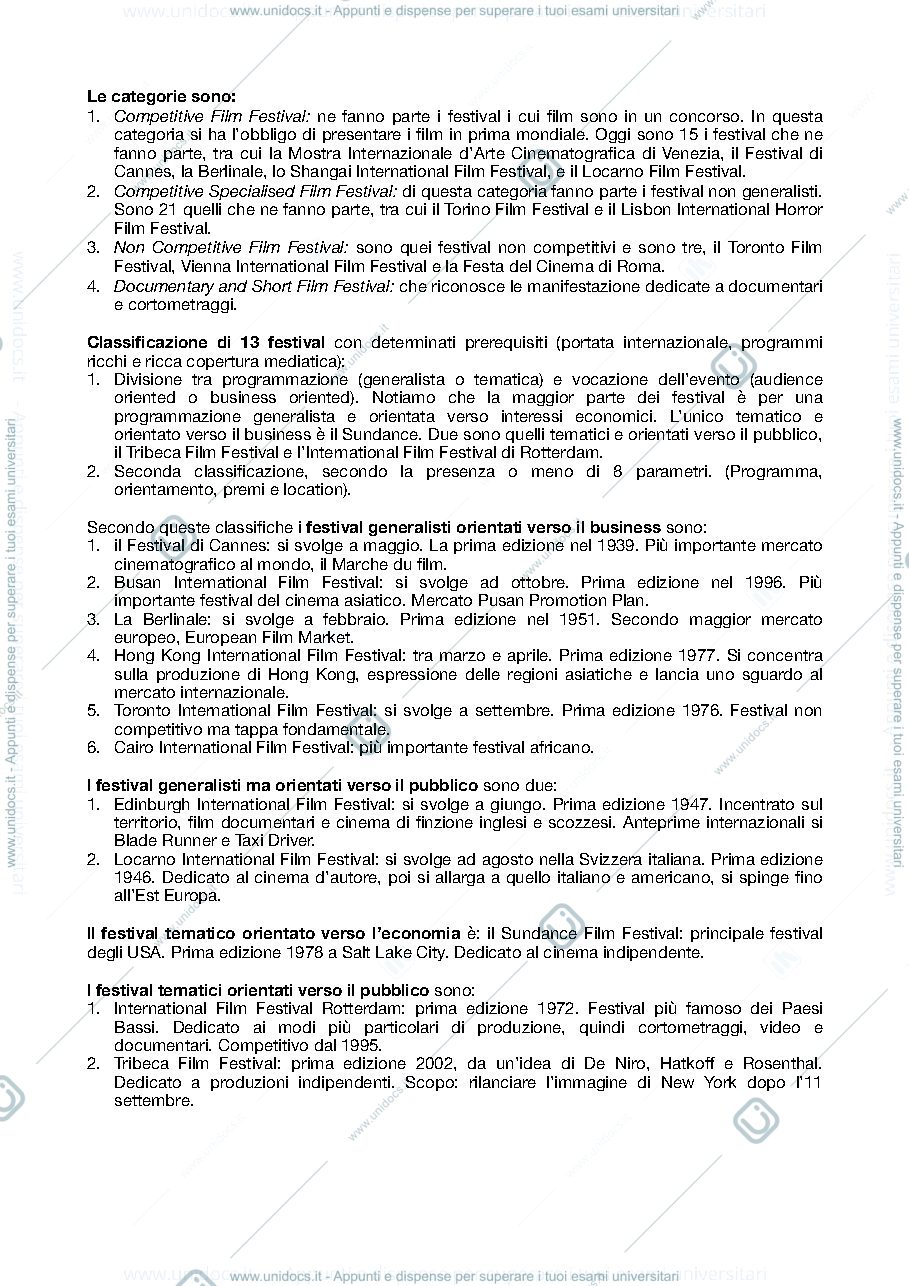 Anteprima pagina 3 — Istituzioni di storia del cinema - i festival del cinema 