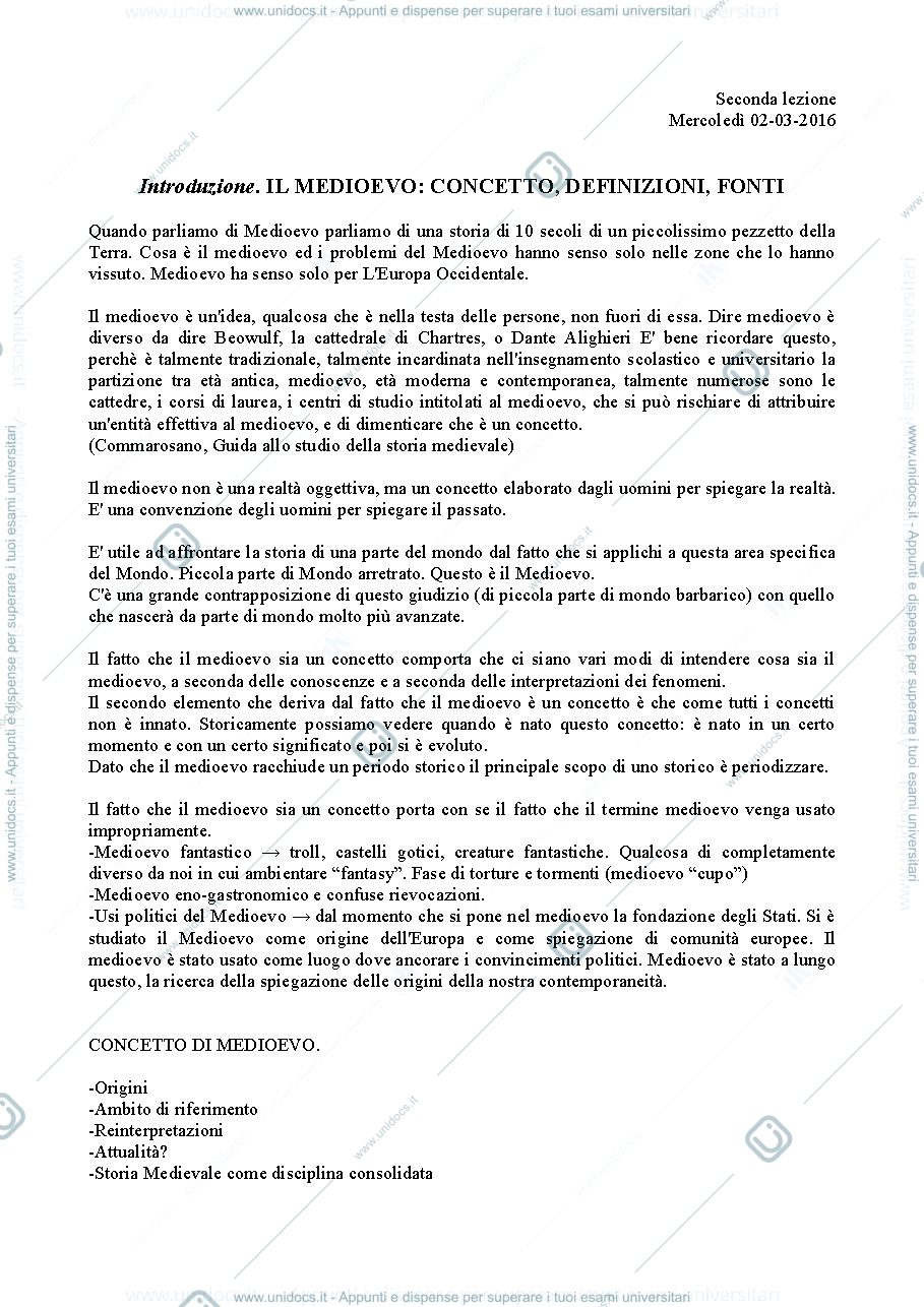 Anteprima pagina 2 — Appunti di Istituzioni di Storia Medievale