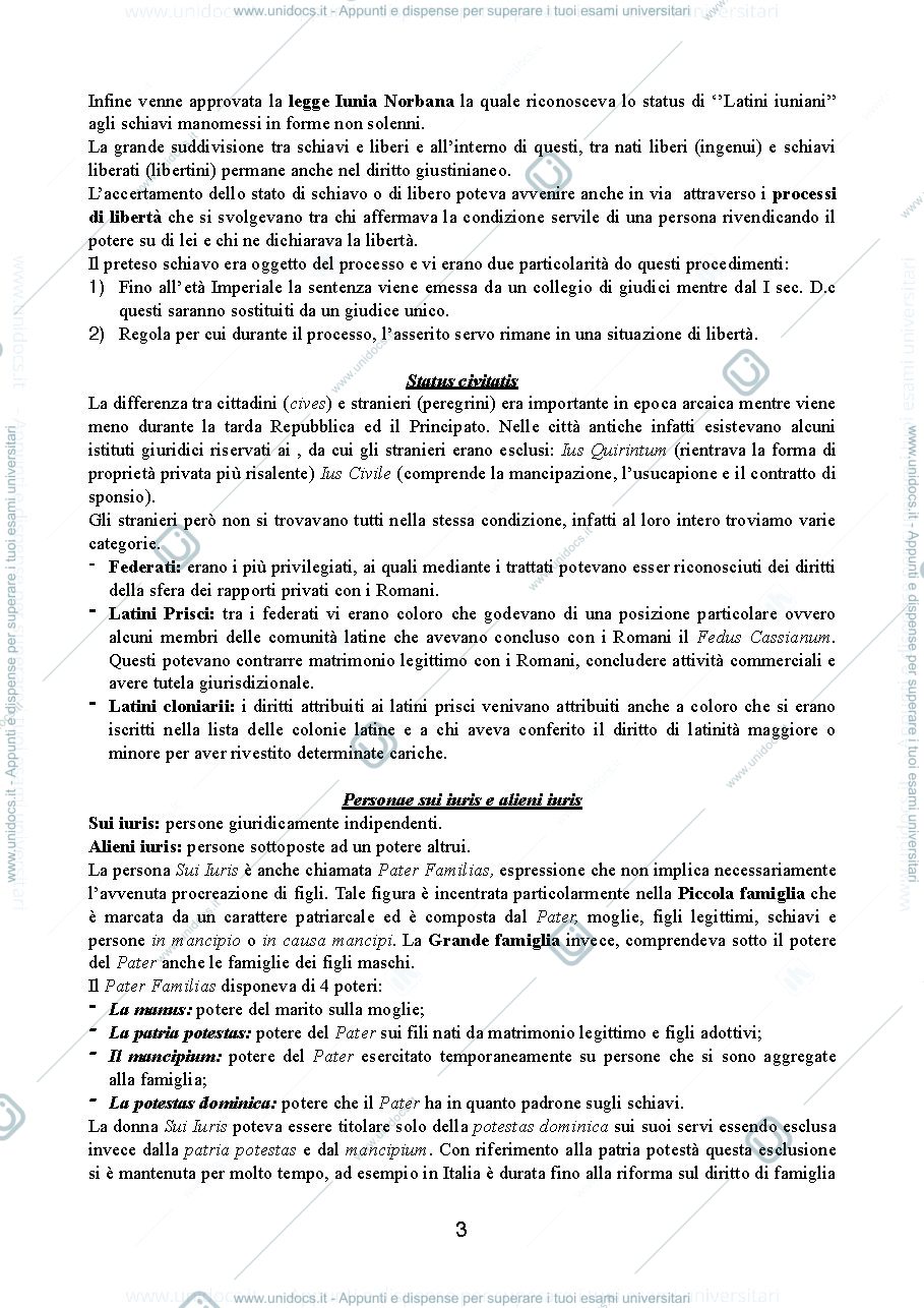 Anteprima pagina 3 — Riassunto libro Istituzioni diritto romano