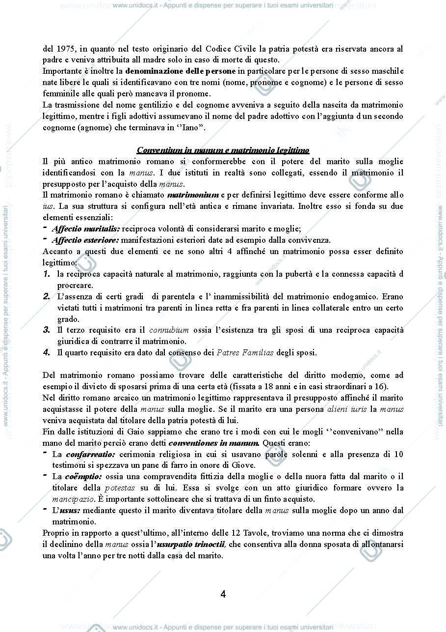 Anteprima pagina 4 — Riassunto libro Istituzioni diritto romano