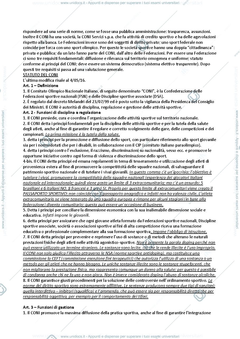 Anteprima pagina 2 — ISTITUZIONI E MERCATO NELLE ATTIVITA' MOTORIE E SPORTIVE