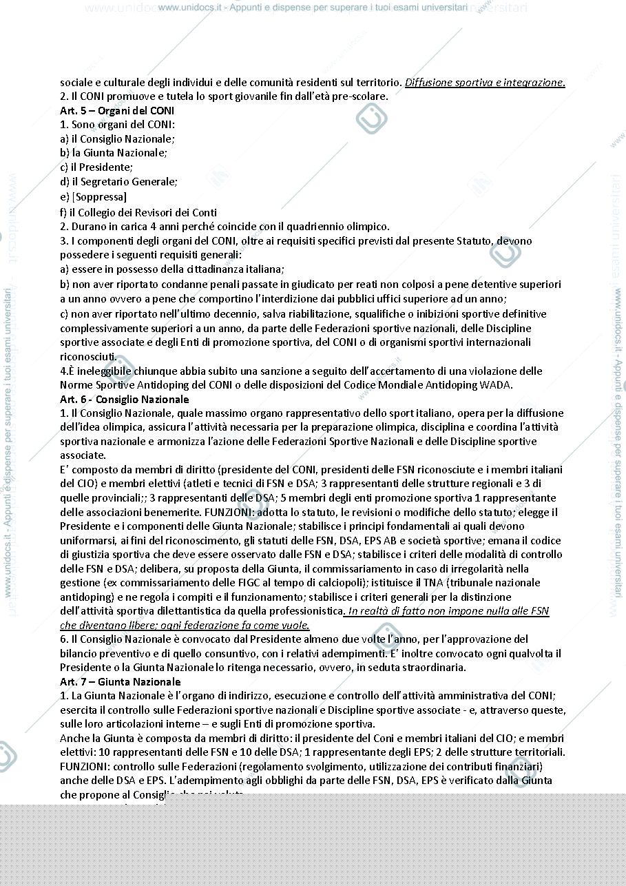 Anteprima pagina 3 — ISTITUZIONI E MERCATO NELLE ATTIVITA' MOTORIE E SPORTIVE