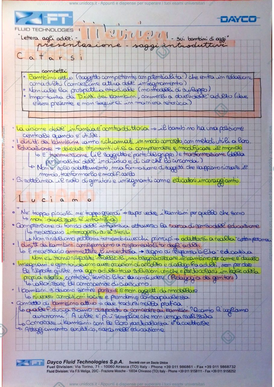 Anteprima pagina 1 — lezioni su "lettera agli adulti sui bambini di oggi" - Zonca