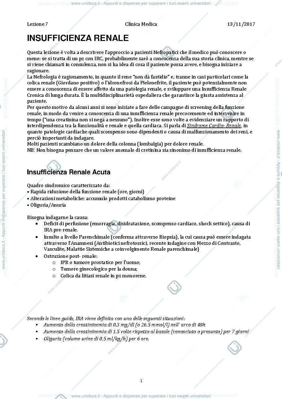Anteprima pagina 1 — Insufficienza renale
