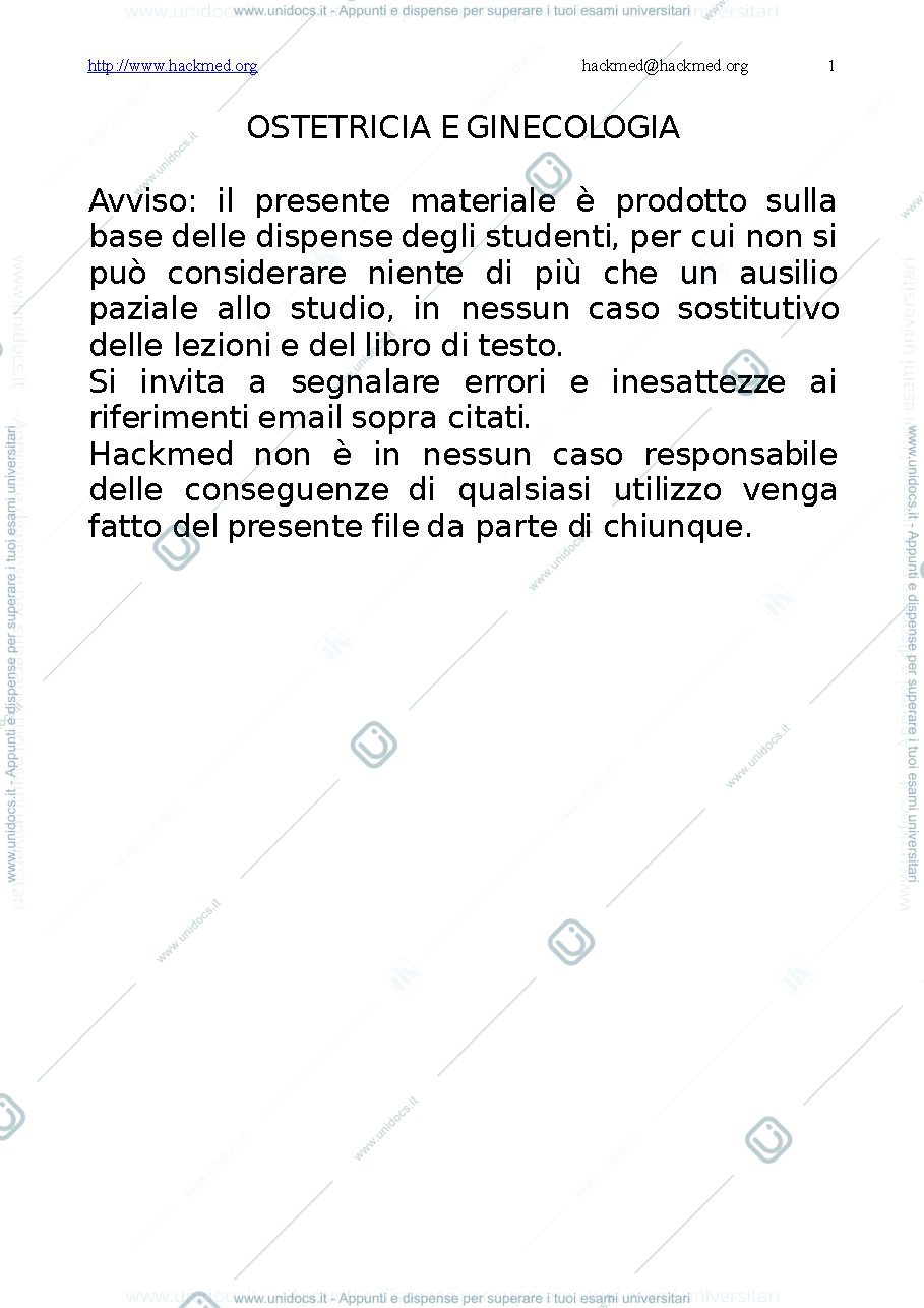 Anteprima pagina 1 — Ginecologia 