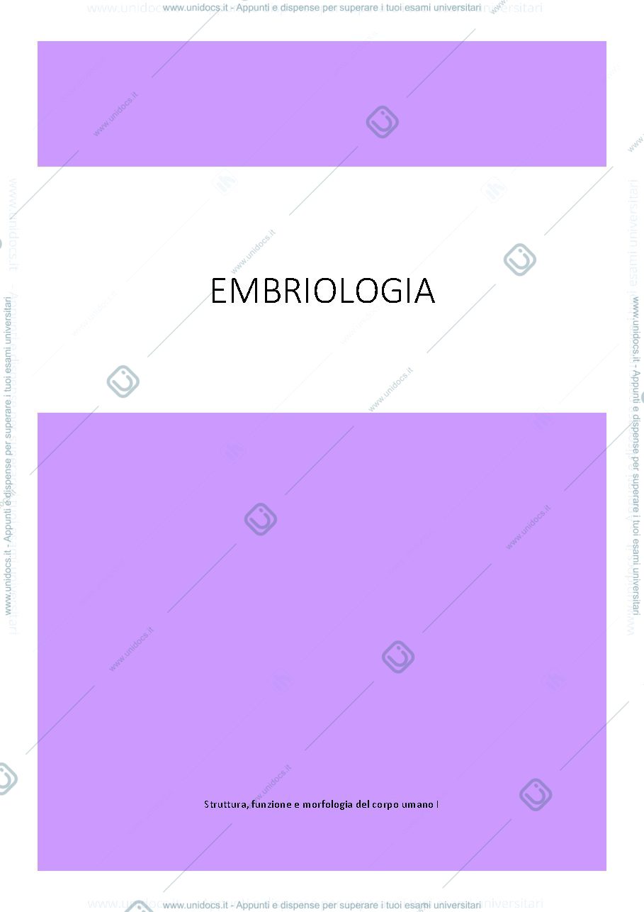 Anteprima pagina 1 — Embriologia
