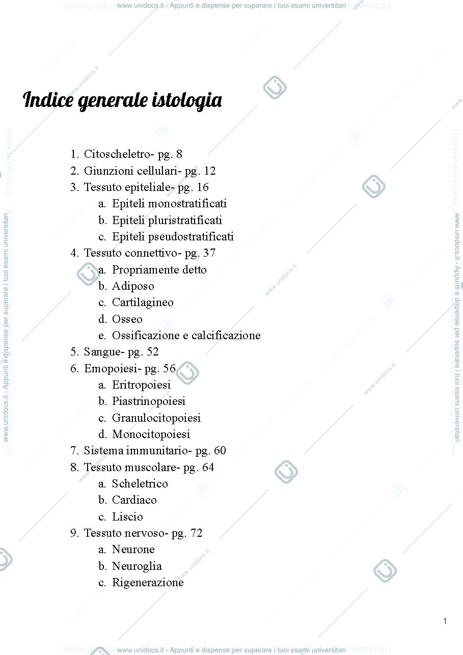 Anteprima pagina 1 — Istologia, Monesi