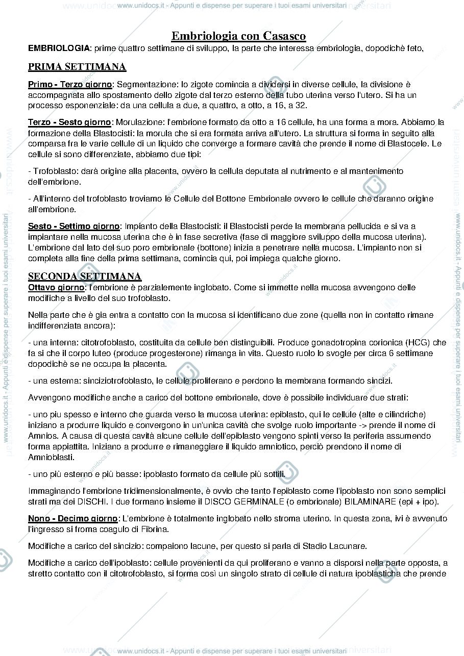 Anteprima pagina 4 — EMBRIOLOGIA 