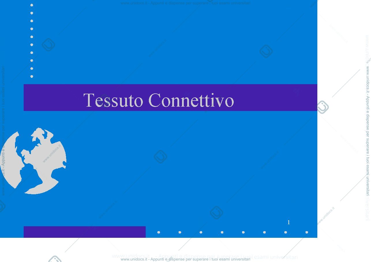 Anteprima pagina 1 — Tessuto connettivo pr. detto