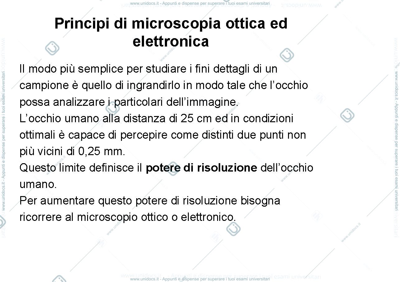 Anteprima pagina 2 — Microscopia ottica ed elettronica