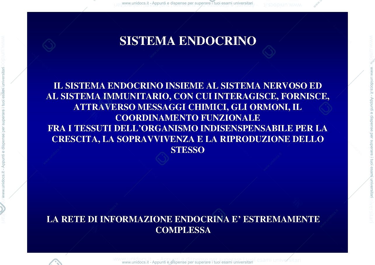 Anteprima pagina 1 — sistema endocrino