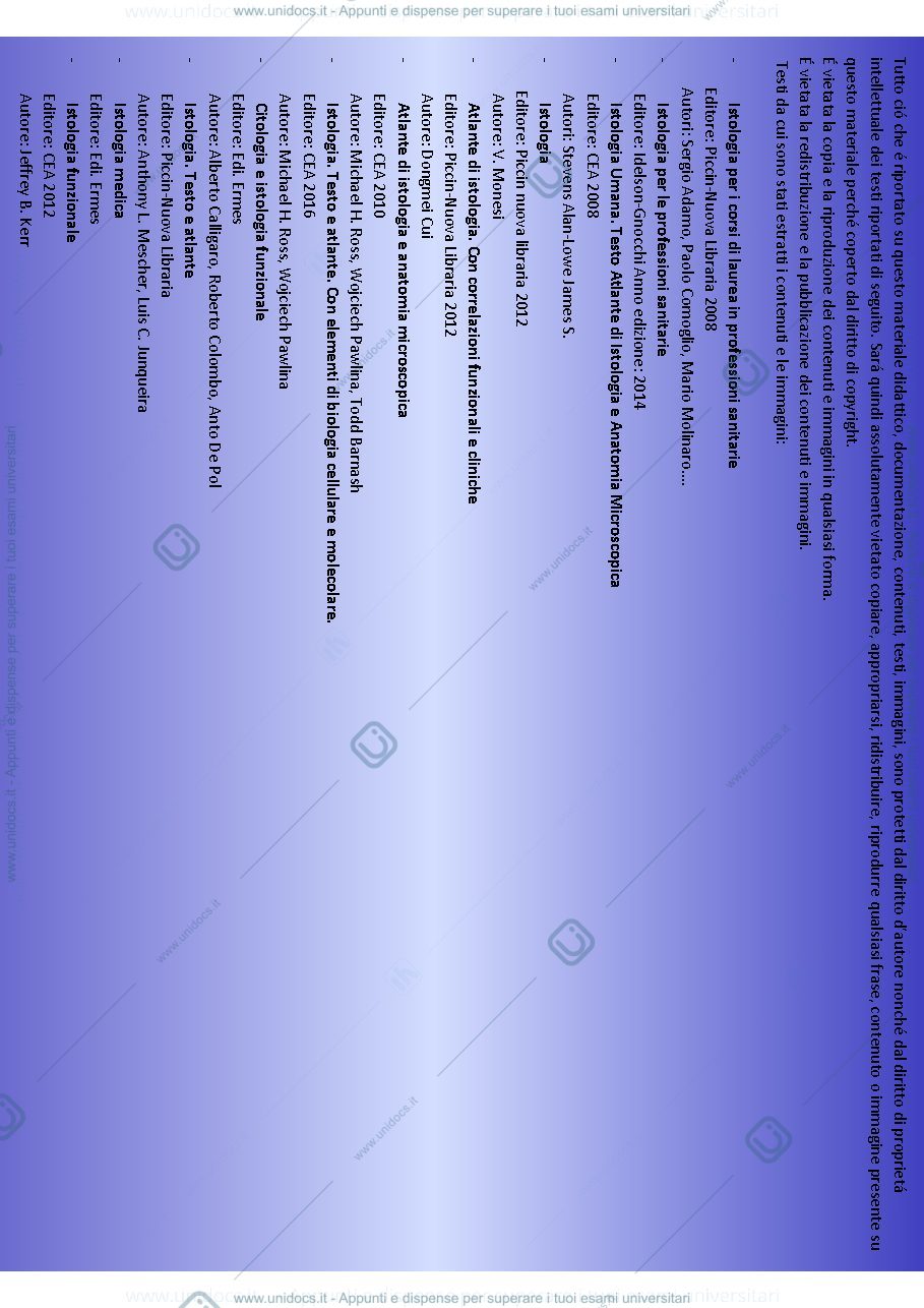 Anteprima pagina 1 — Istologia