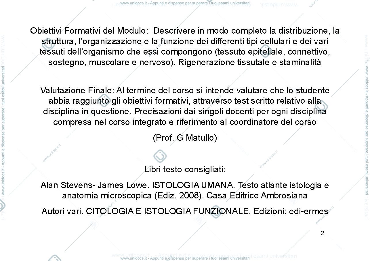 Anteprima pagina 2 — Istologia 