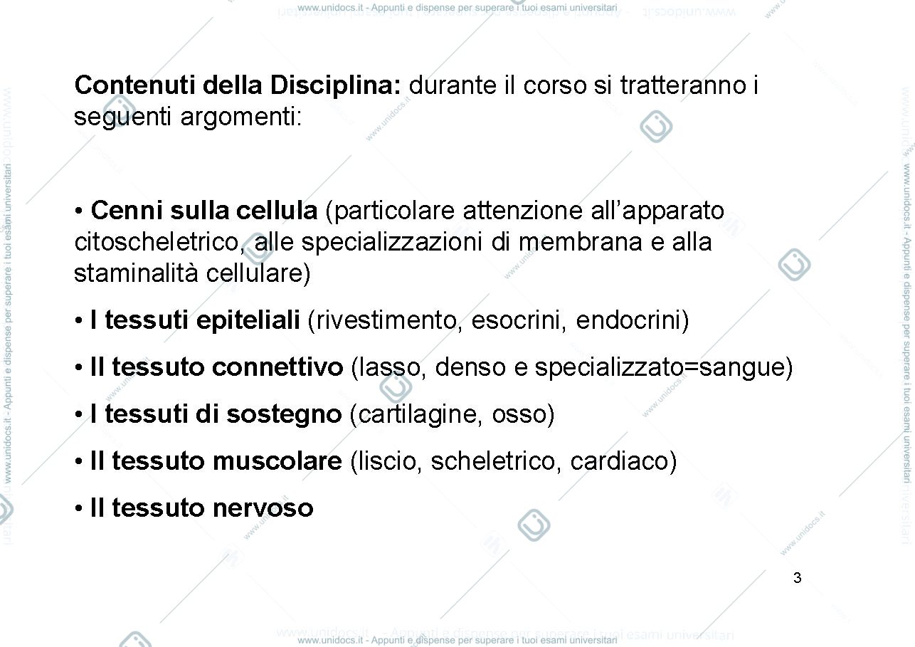 Anteprima pagina 3 — Istologia 