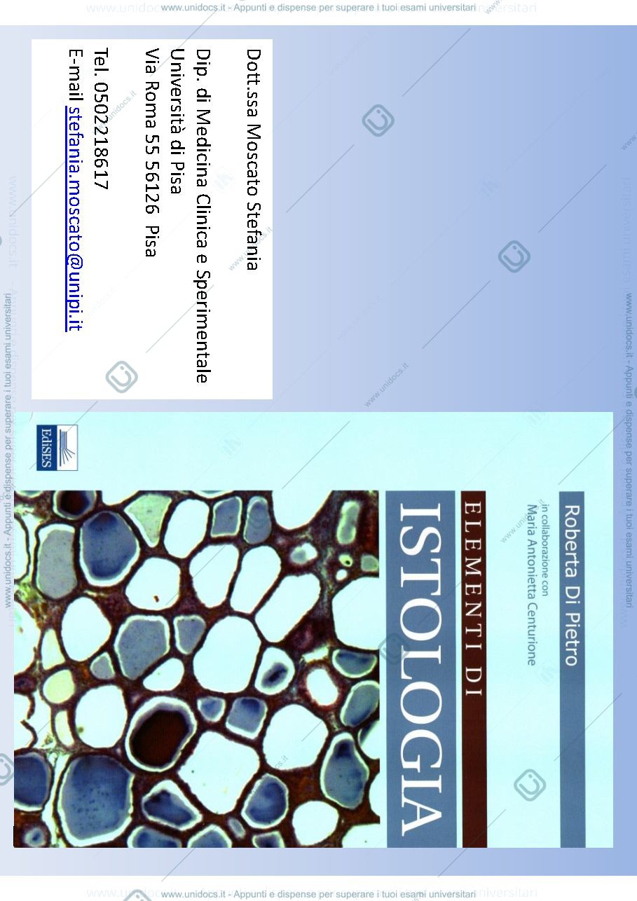 Anteprima pagina 1 — Istologia