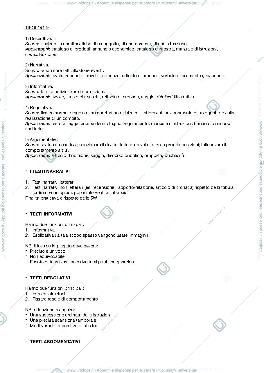 Anteprima pagina 2 — Appunti di Italian for communication