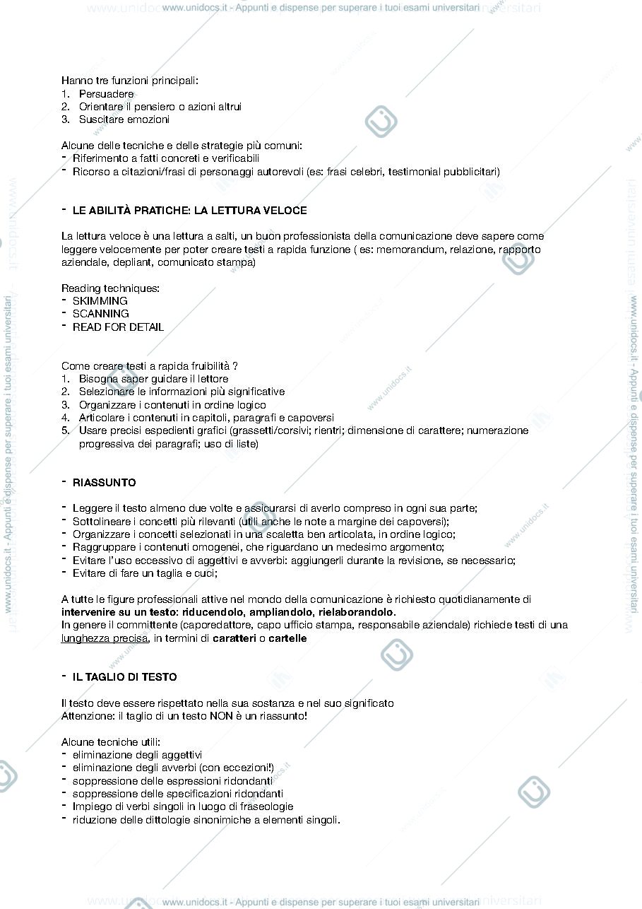 Anteprima pagina 3 — Appunti di Italian for communication