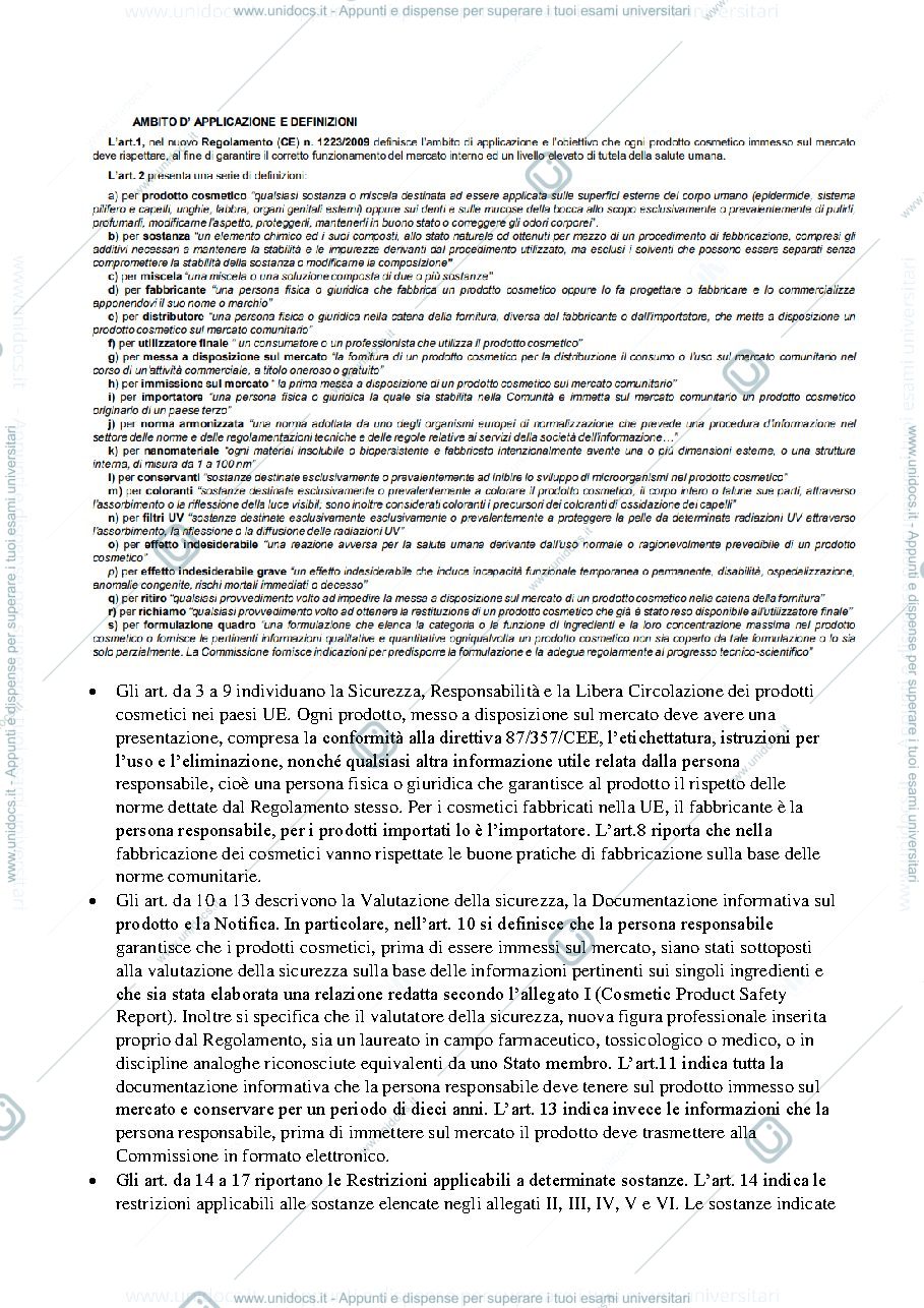 Anteprima pagina 2 — Appunti e sbobine laboratorio chimica dei prodotti cosmetici