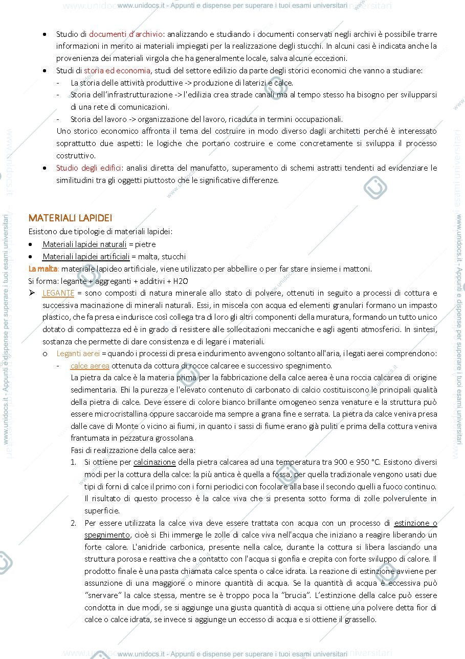Anteprima pagina 2 — Appunti conservazione edilizia storica 