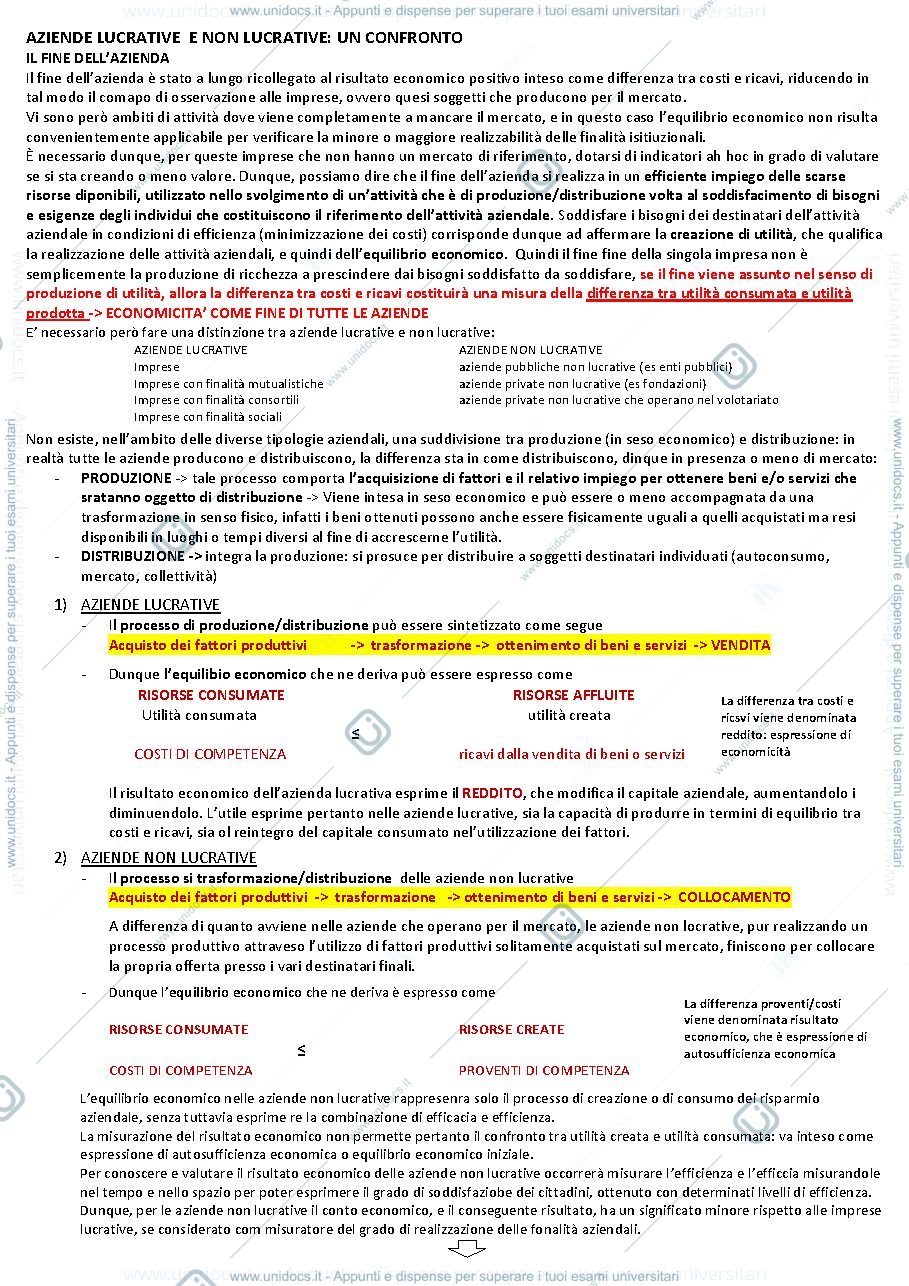 Anteprima pagina 1 — ECONOMIA DELLE AZIENDE E AMM.NI -  MAZZARA