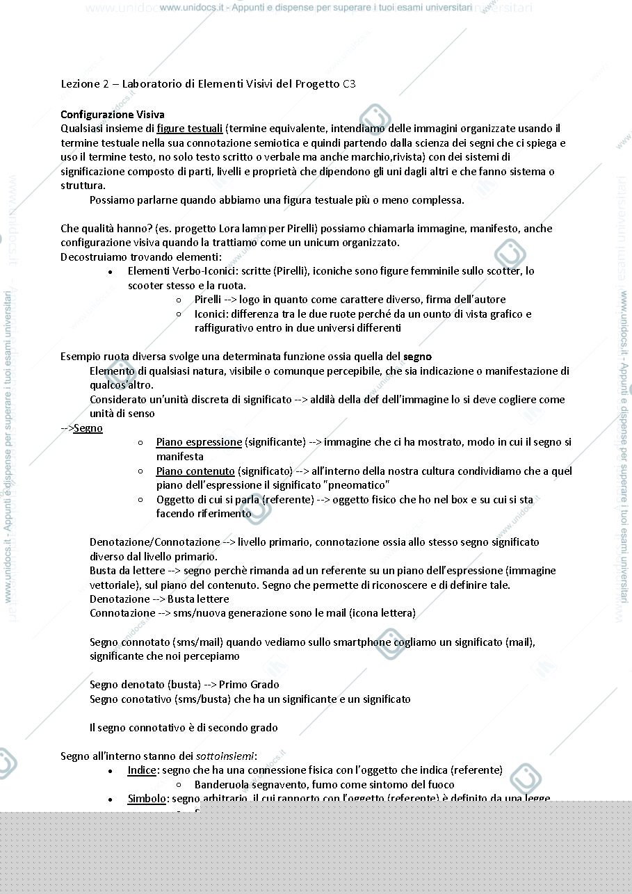 Anteprima pagina 1 — Lezione 2 - Configurazione Visiva prof. Bucchetti C3