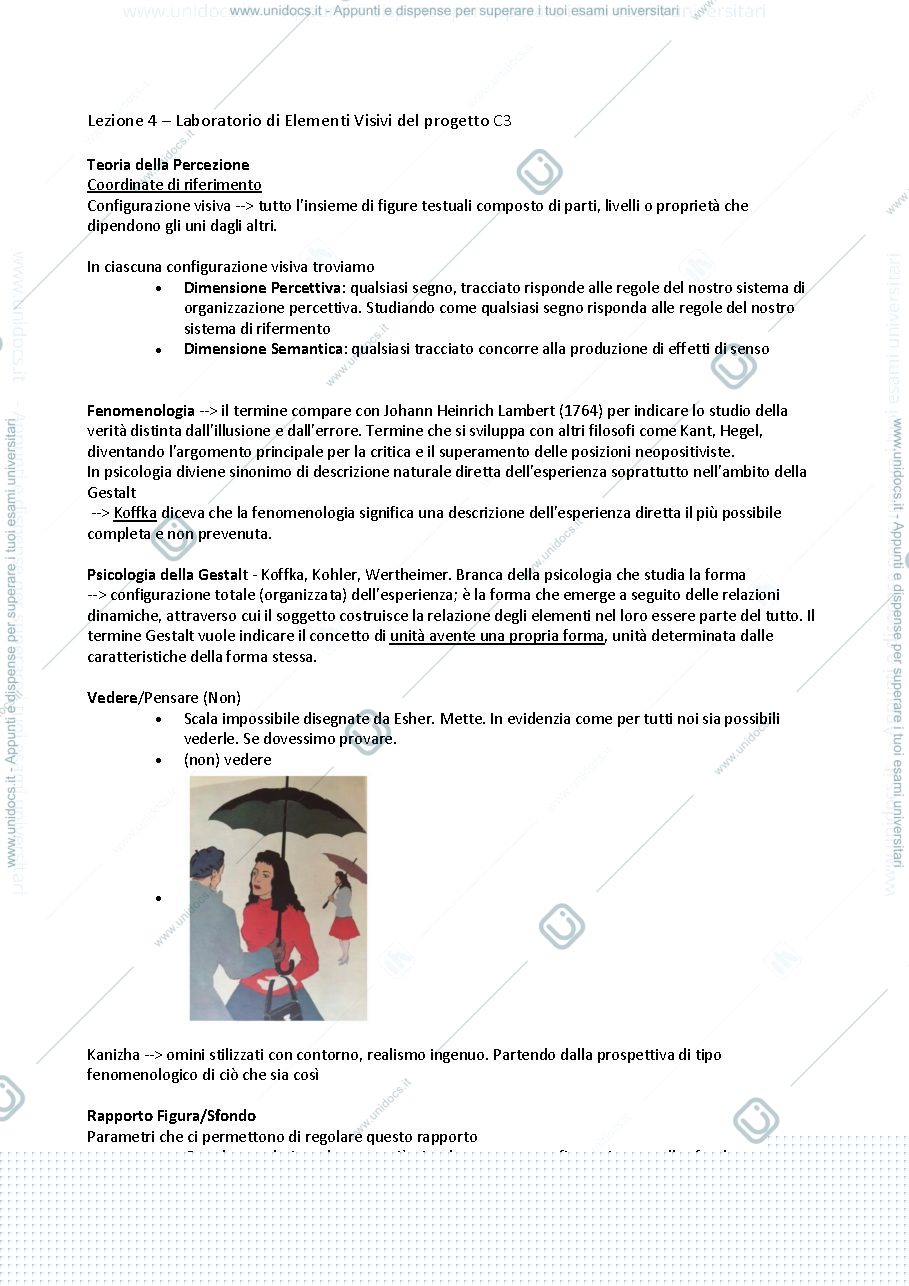 Anteprima pagina 1 — Lezione 4 - Elementi Visivi prof.ssa Bucchetti C3