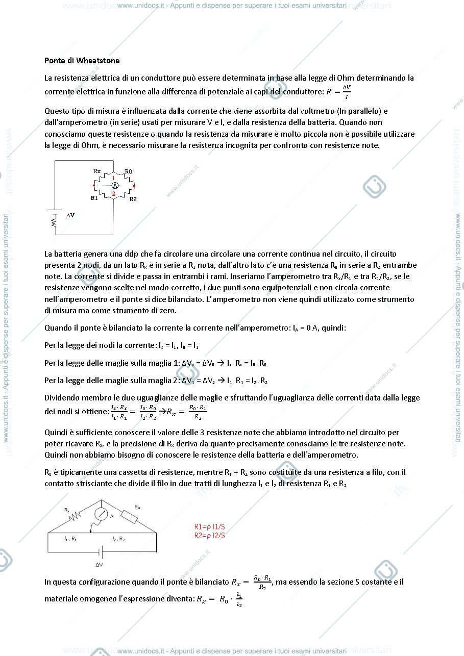 Anteprima pagina 1 — Appunti laboratorio di fisica 2