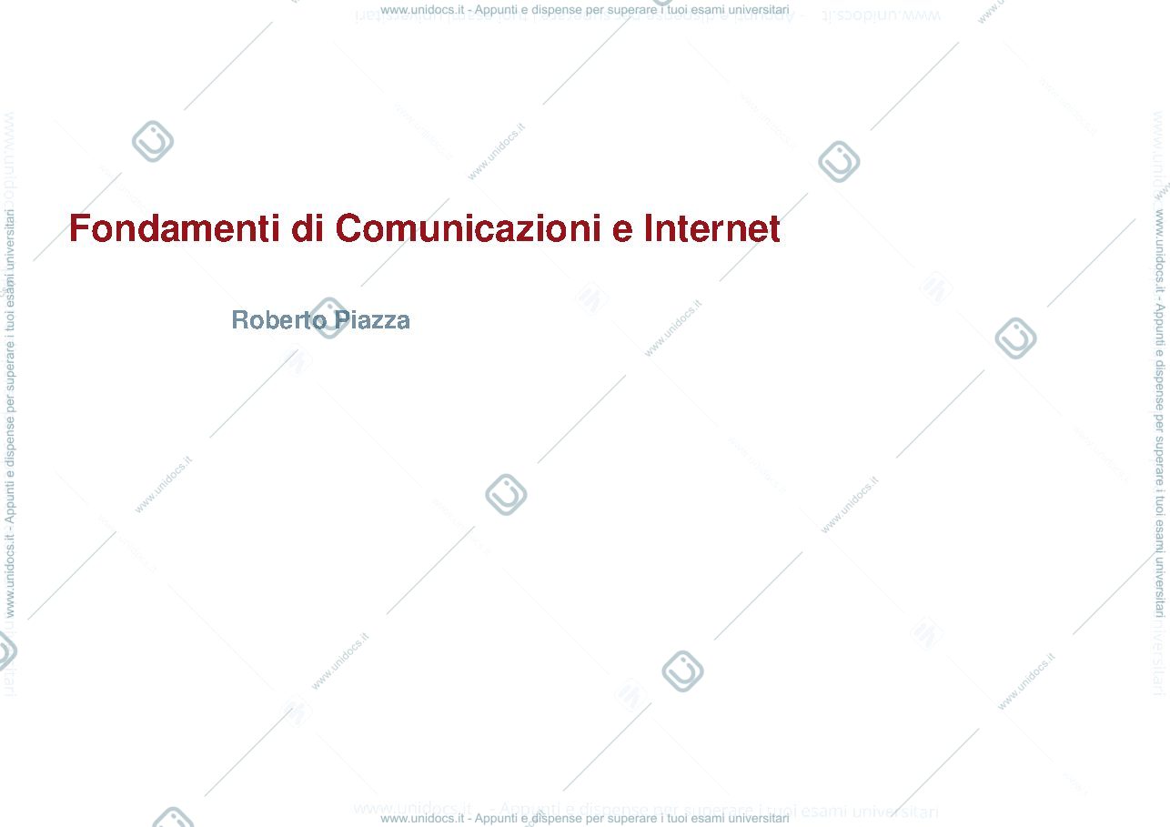 Anteprima pagina 1 — Reti