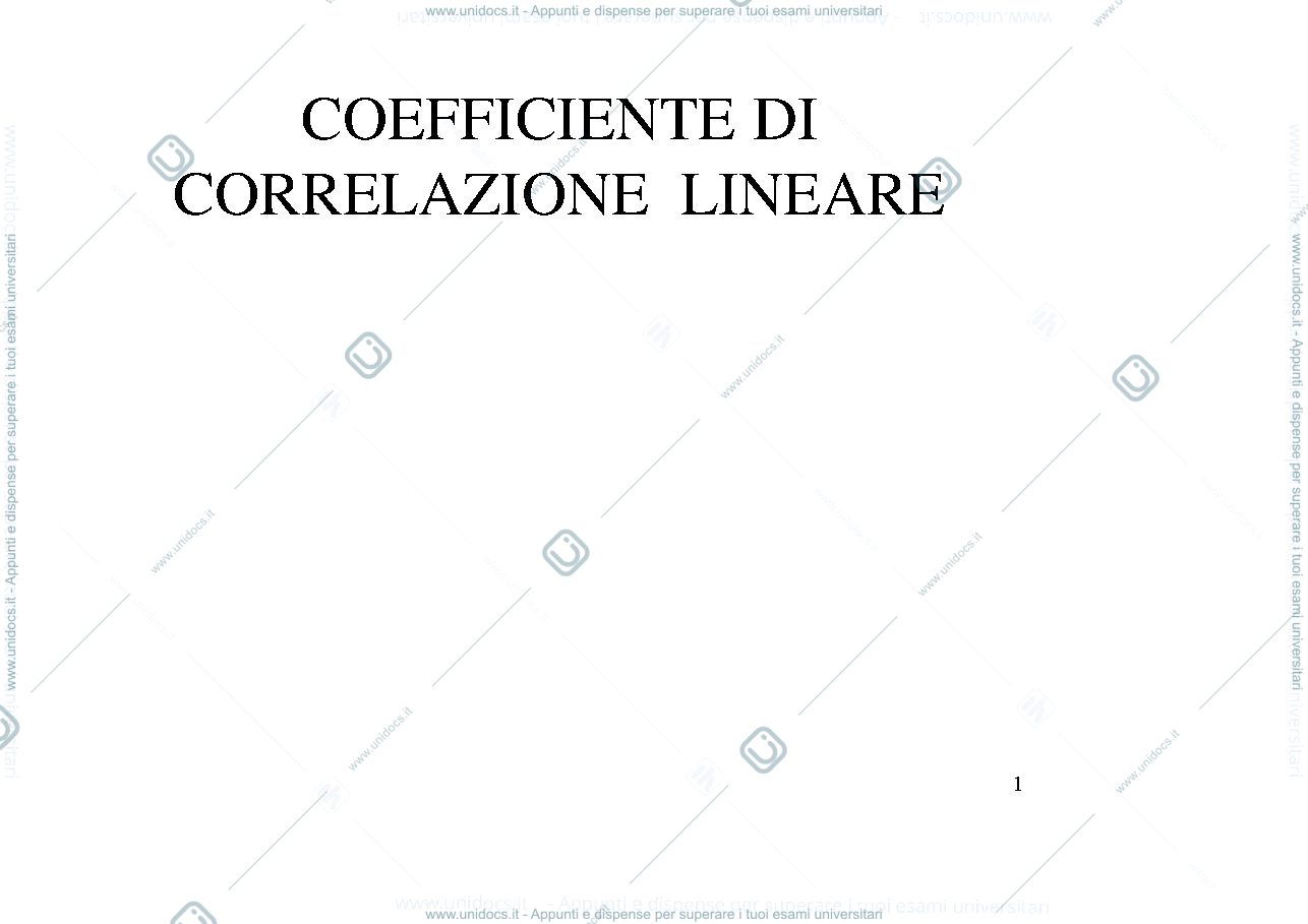Anteprima pagina 1 — Regressione Lineare. Criteri di rigetto dei dati