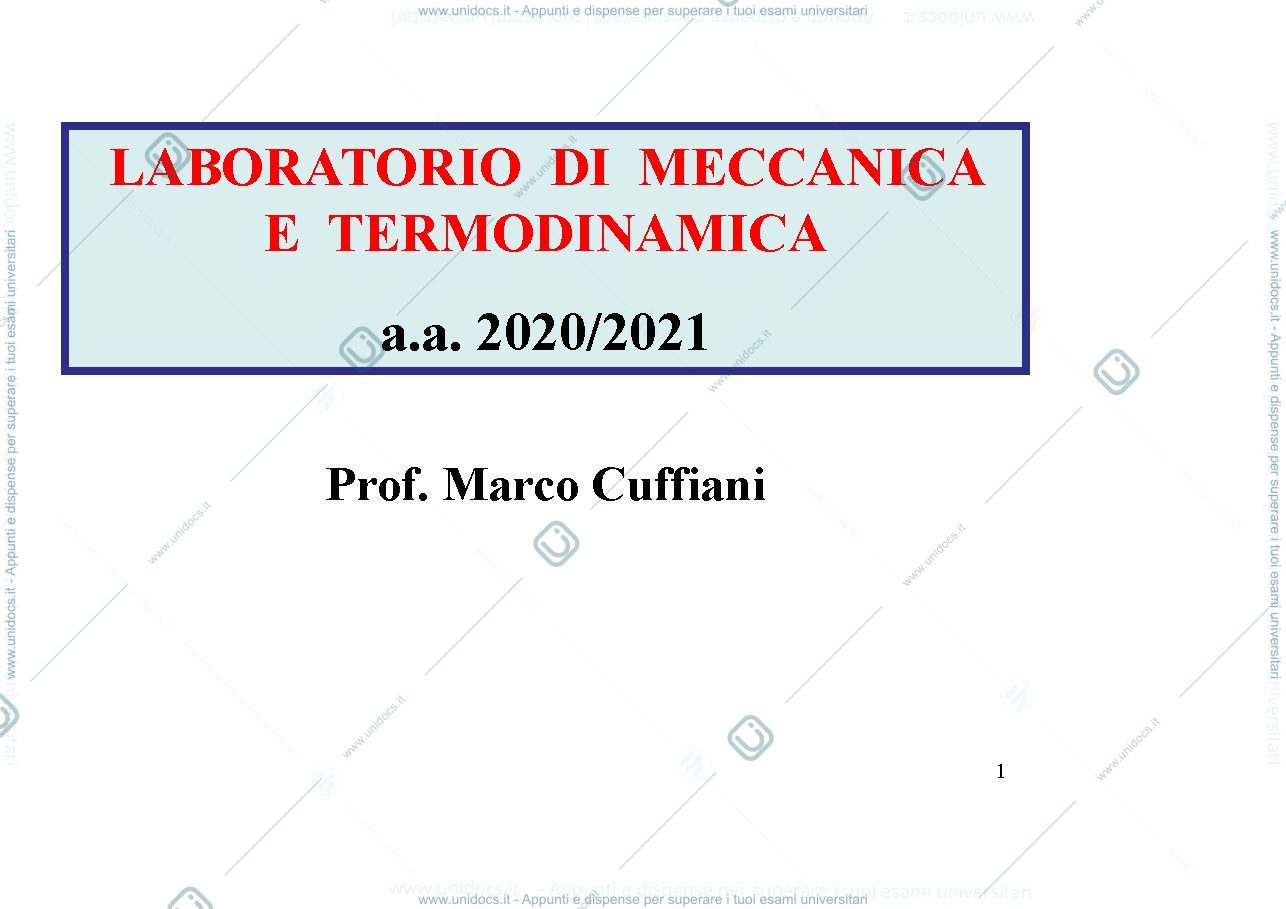Anteprima pagina 1 — LE GRANDEZZE FISICHE E LE MISURE