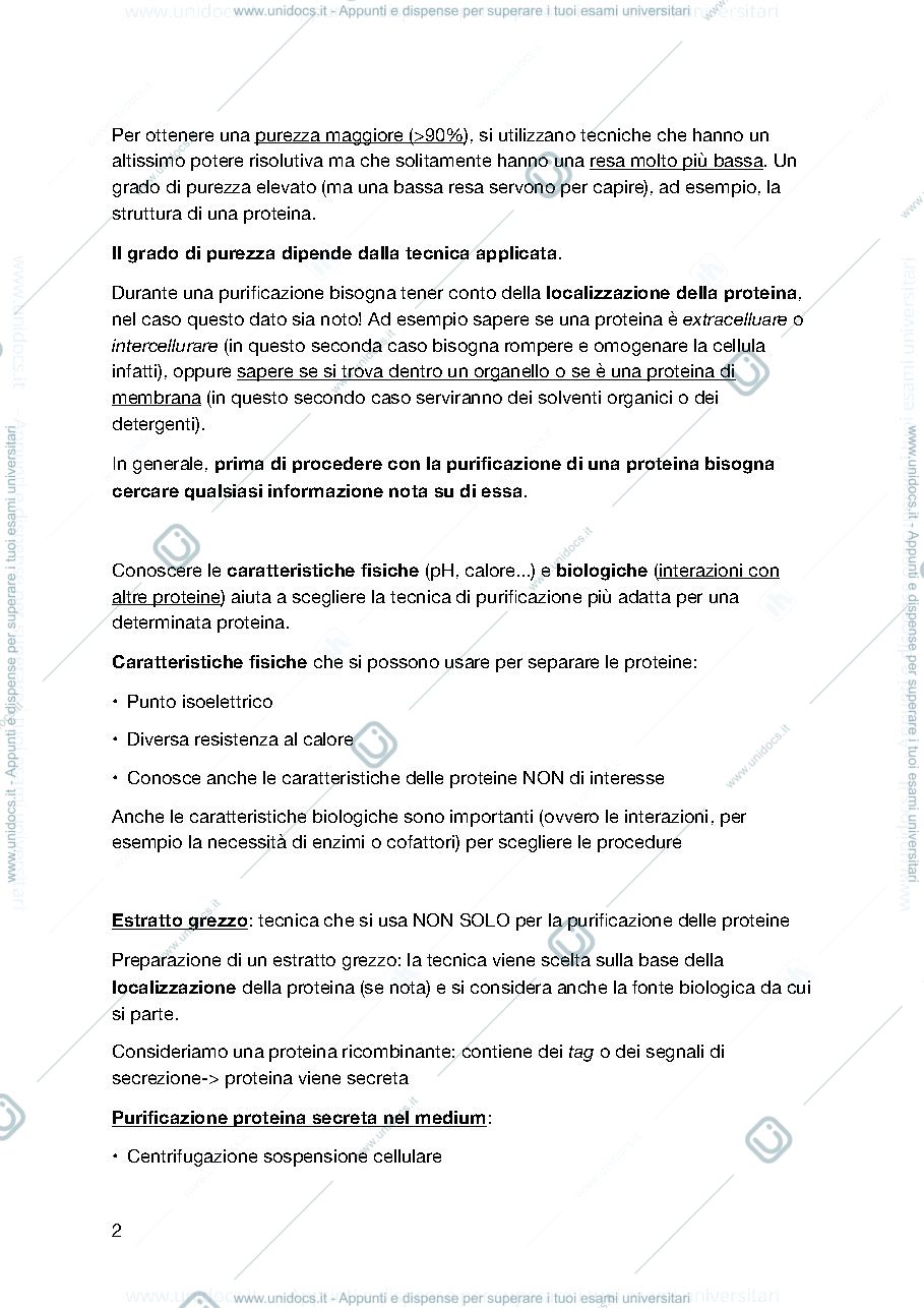 Anteprima pagina 2 — Purificazione proteine
