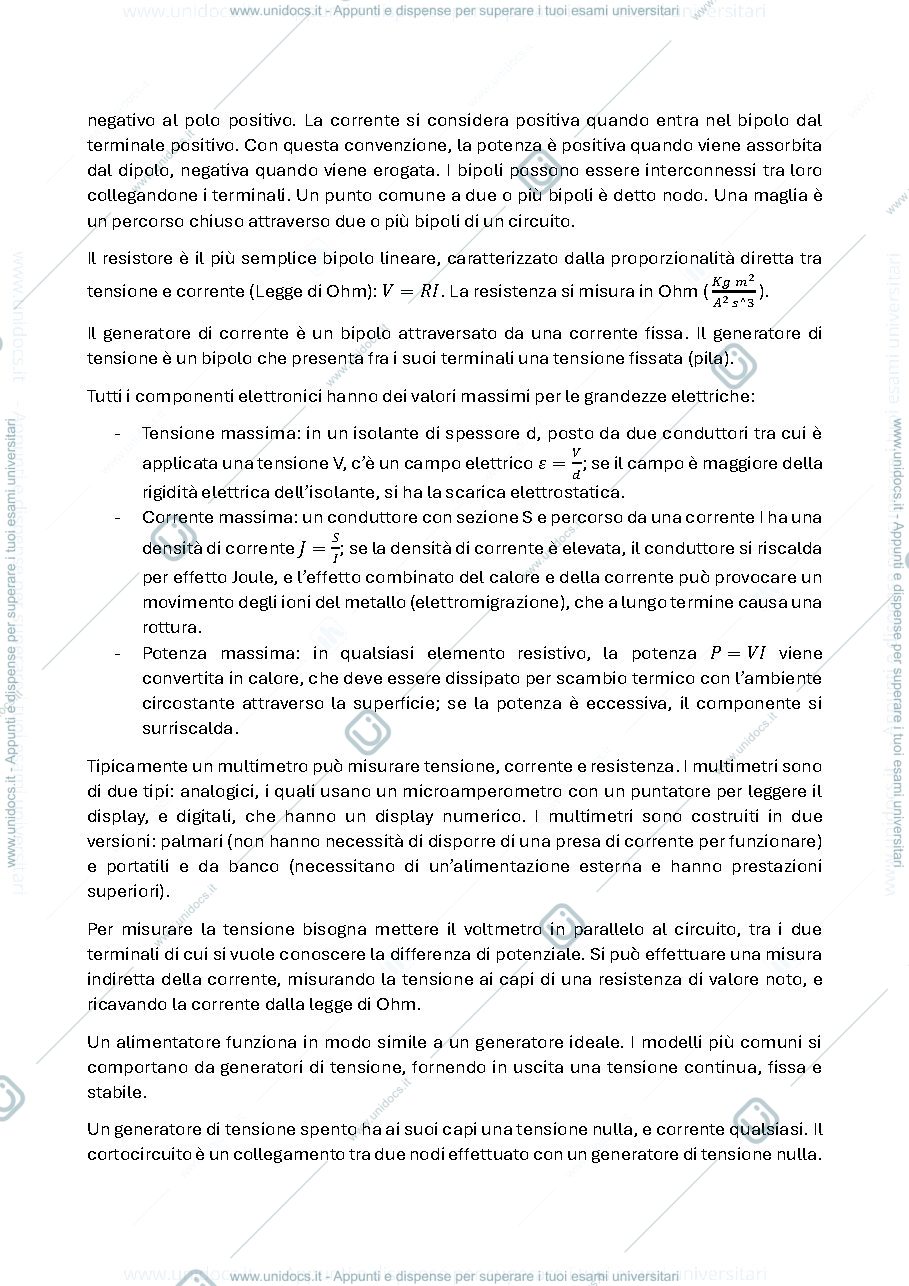 Anteprima pagina 3 — Riassunti della parte teorica del Laboratorio di Elettronica