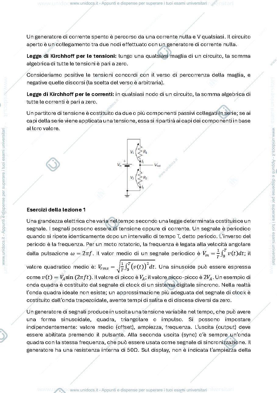 Anteprima pagina 4 — Riassunti della parte teorica del Laboratorio di Elettronica
