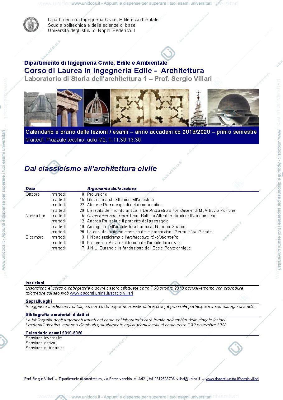 Anteprima pagina 1 — Dispense - Laboratorio Storia dell'Architettura I