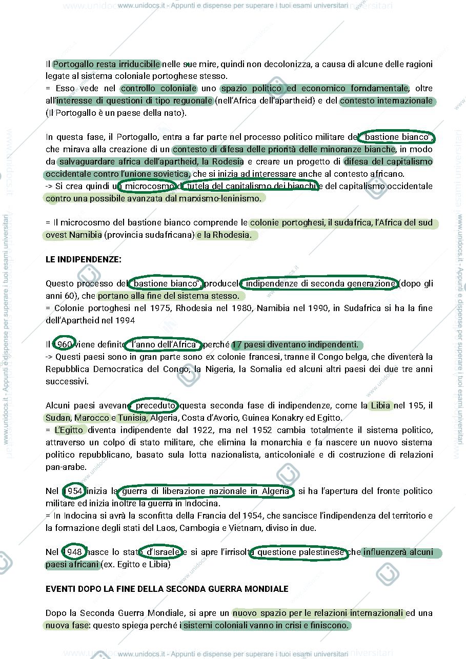 Anteprima pagina 2 — AFRICA NELLA STORIA POLITICA INTERNAZIONALE decolonizzazione e indipendenze