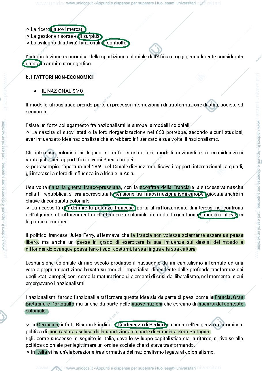 Anteprima pagina 3 — AFRICA NELLA STORIA POLITICA INTERNAZIONALE colonizzazione