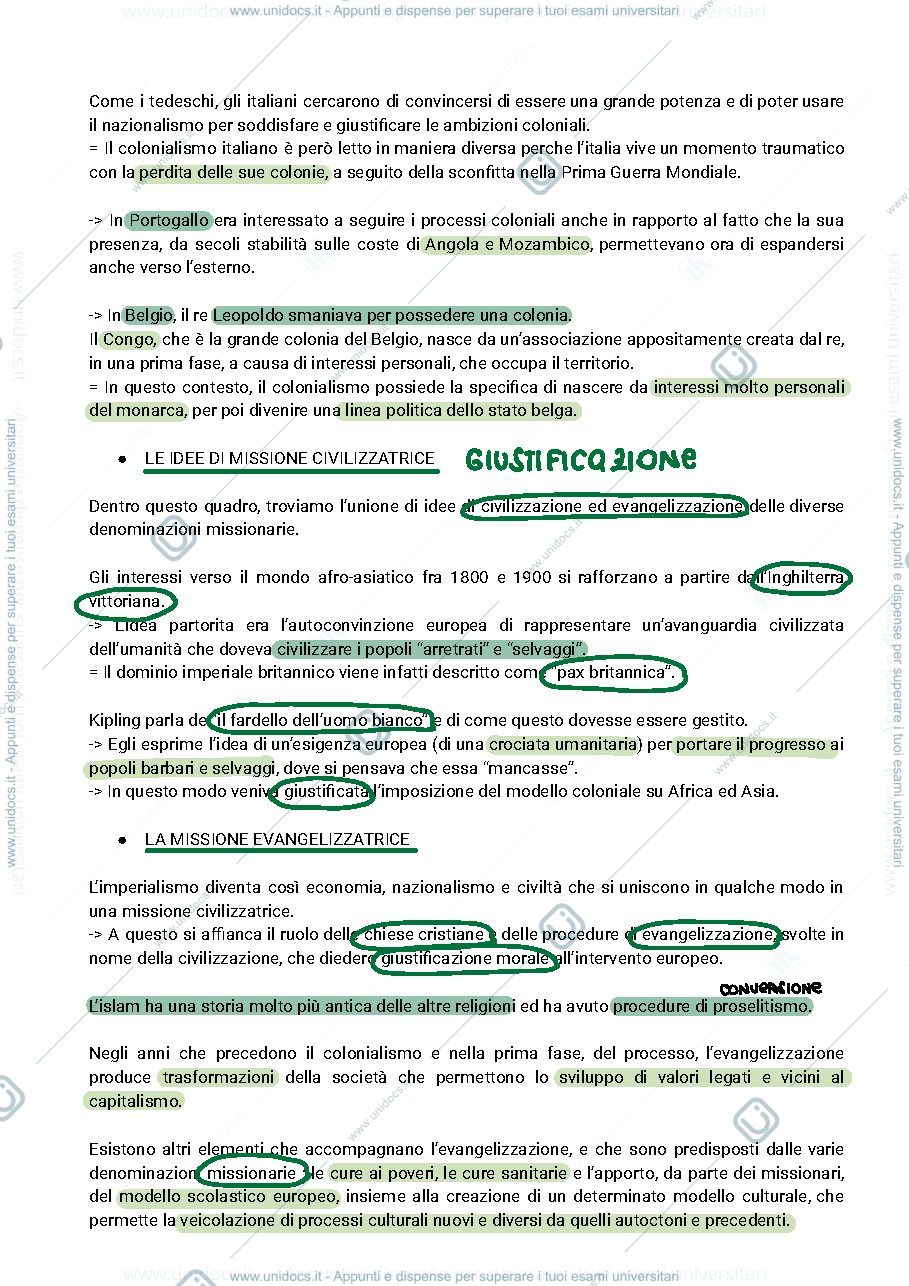 Anteprima pagina 4 — AFRICA NELLA STORIA POLITICA INTERNAZIONALE colonizzazione