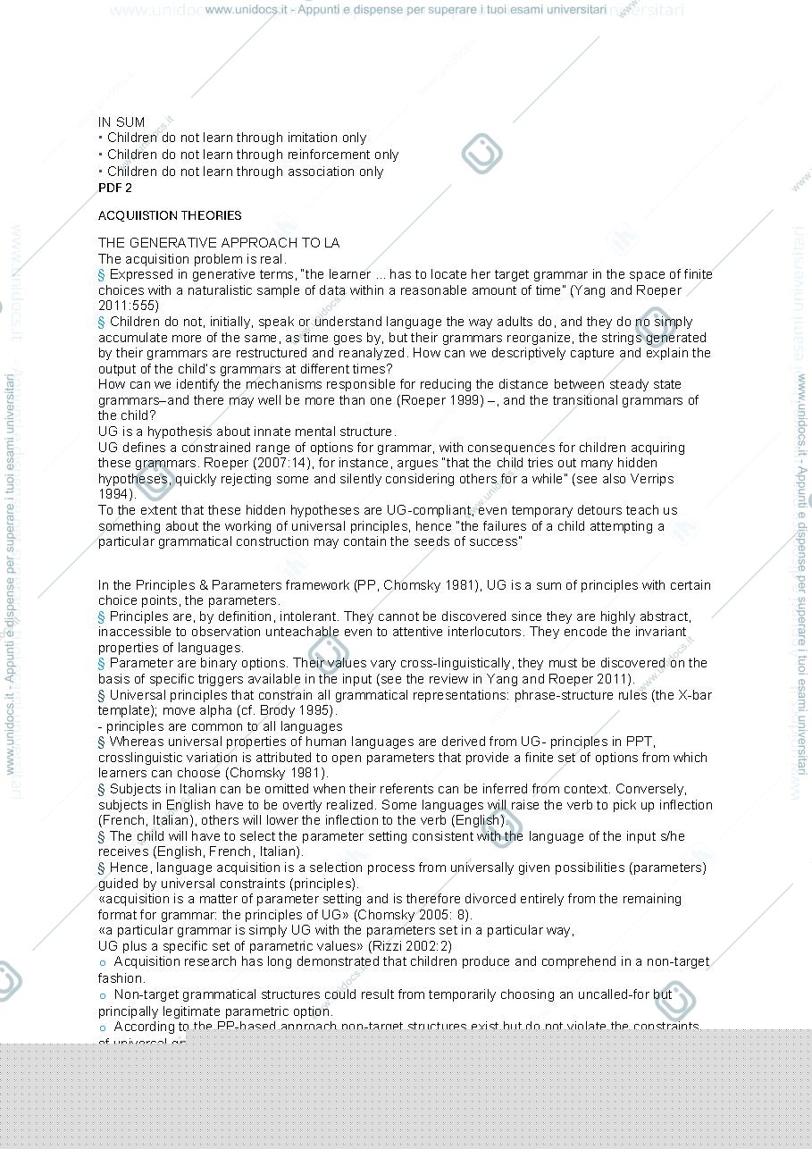 Anteprima pagina 4 — Langguage acquısıtıon