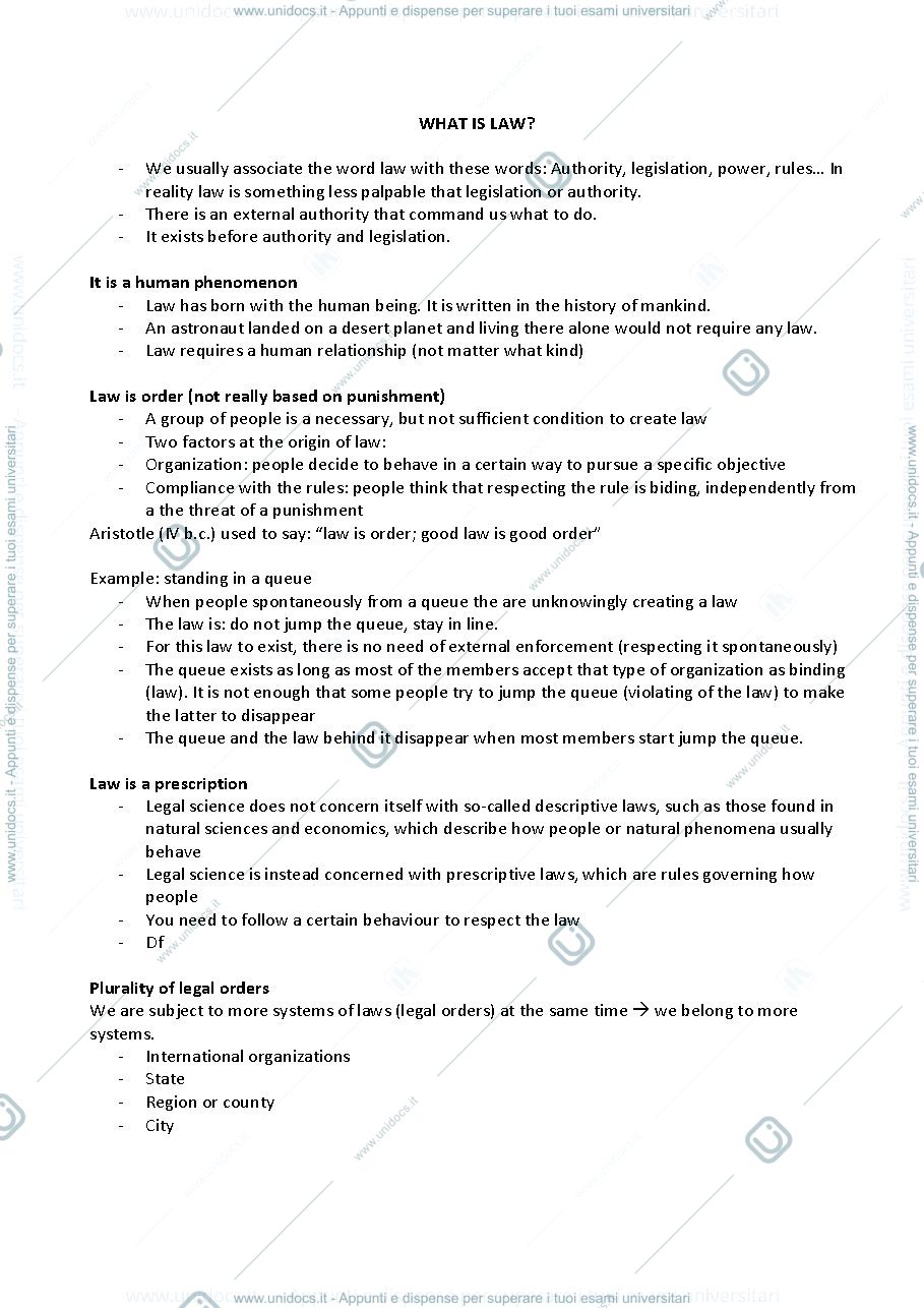 Anteprima pagina 1 — Law for Food and Fashion Notes