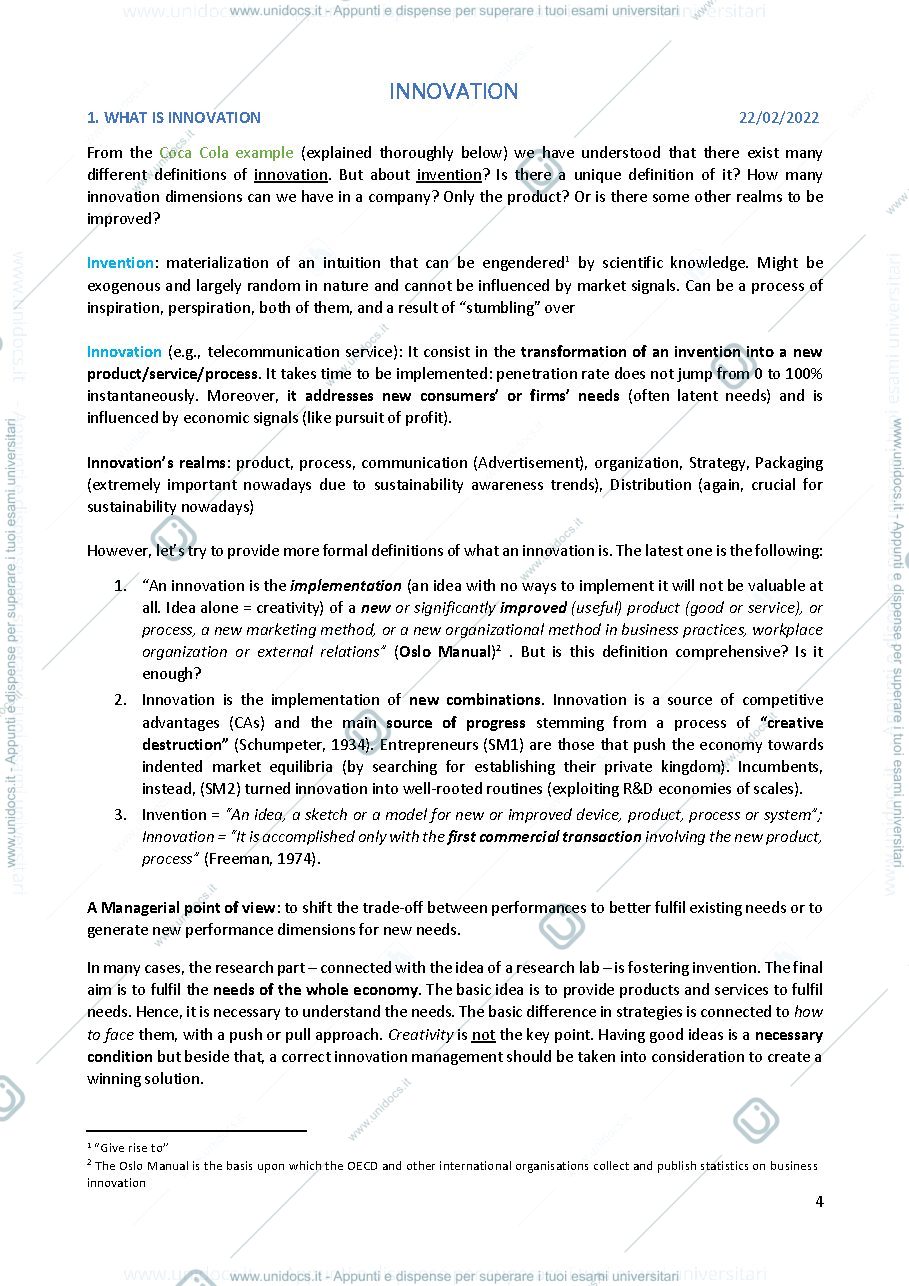 Anteprima pagina 4 — Leadership and Innovation-Notes-Exam