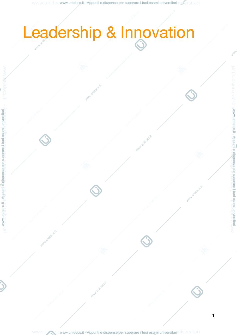 Anteprima pagina 1 — LEADERSHIP AND INNOVATION