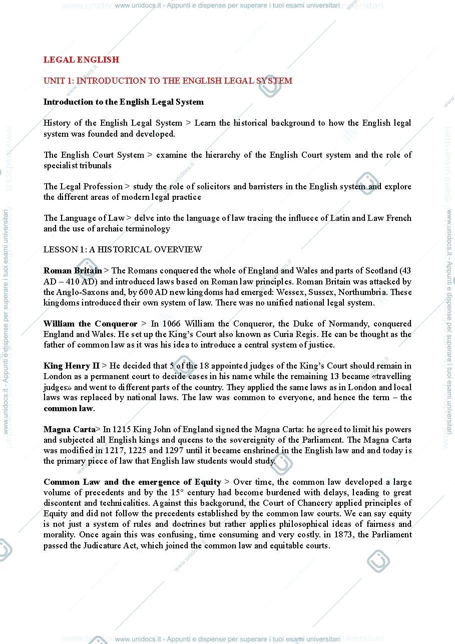 Anteprima pagina 1 — Legal English slides