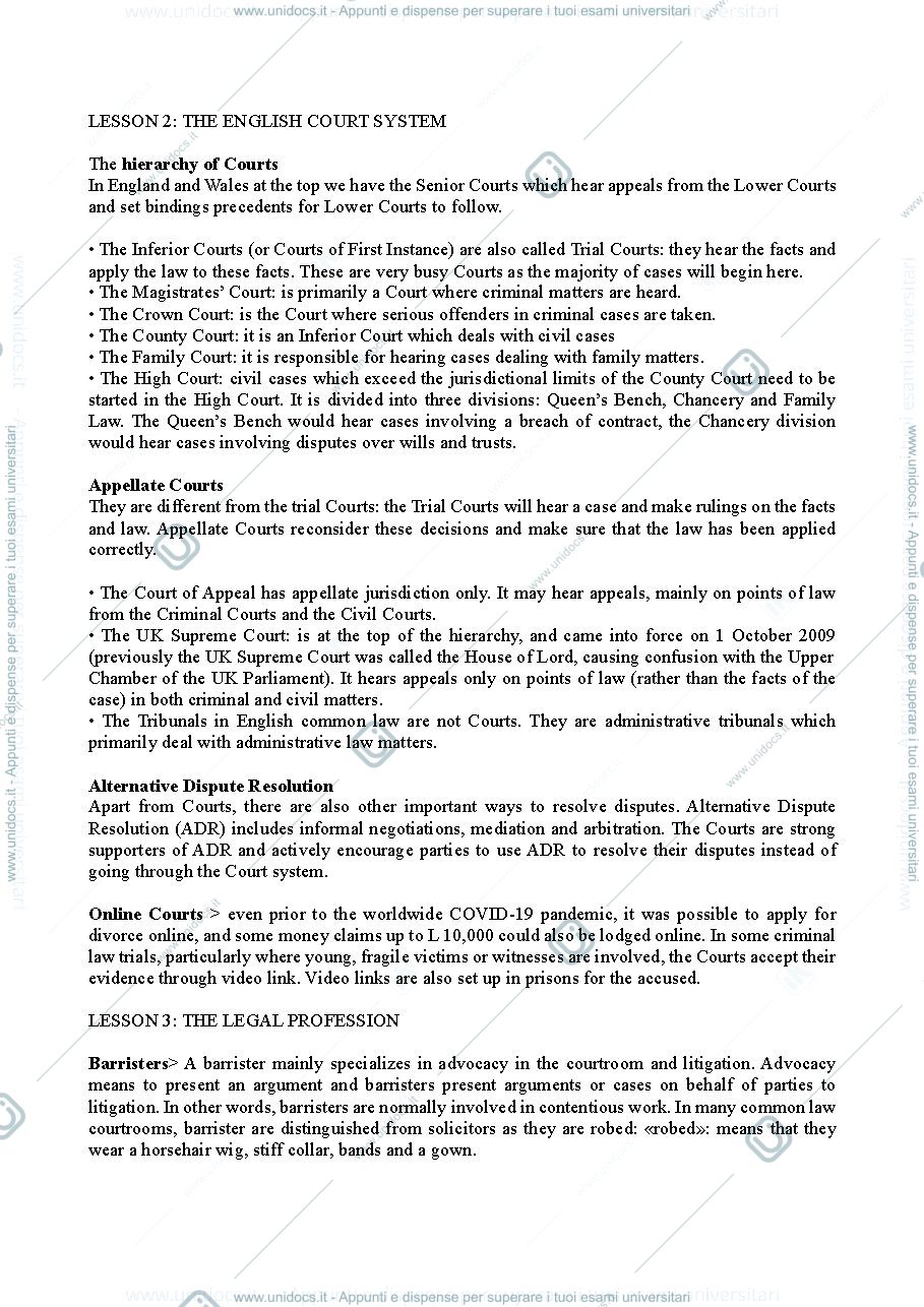 Anteprima pagina 2 — Legal English slides