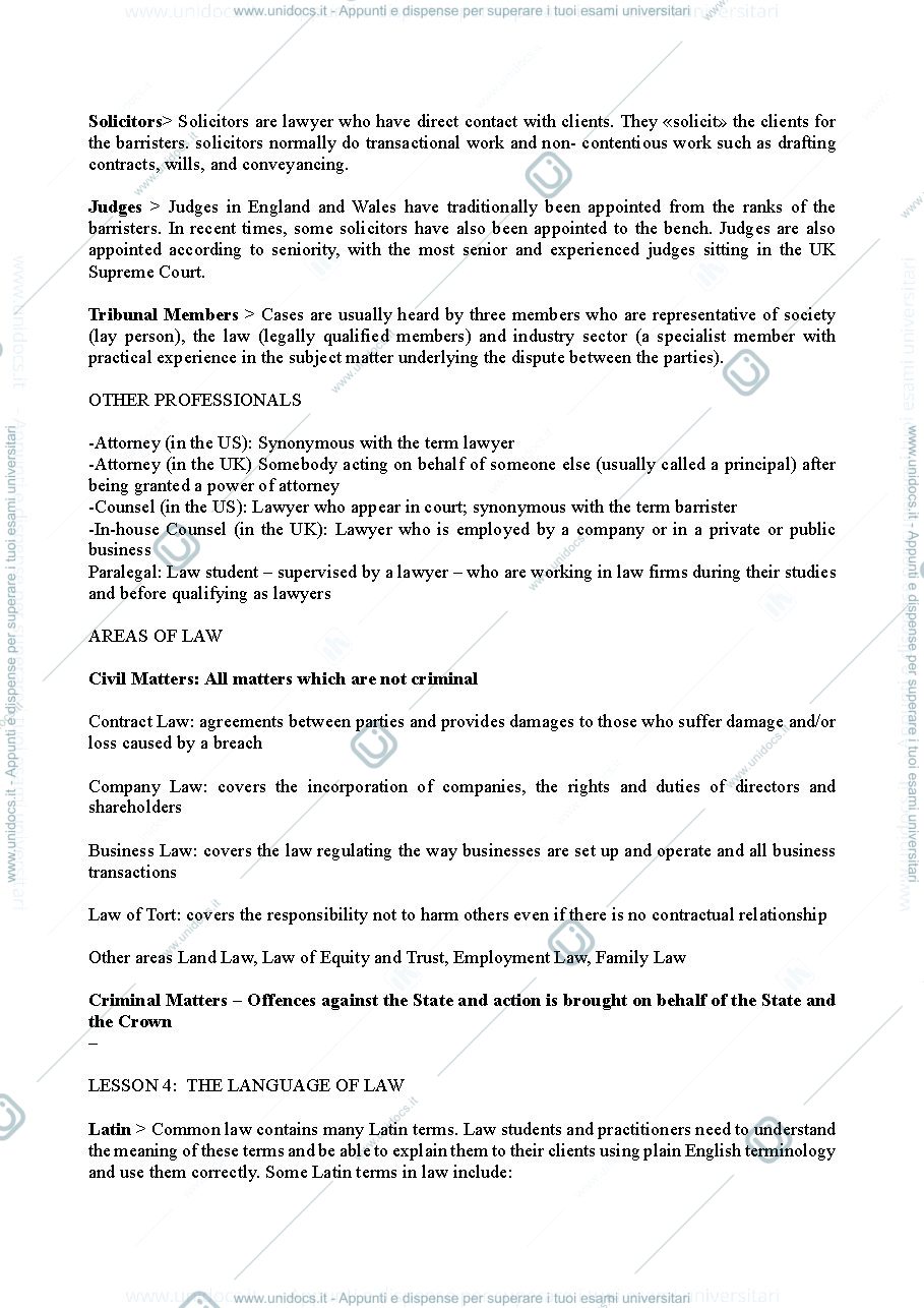 Anteprima pagina 3 — Legal English slides