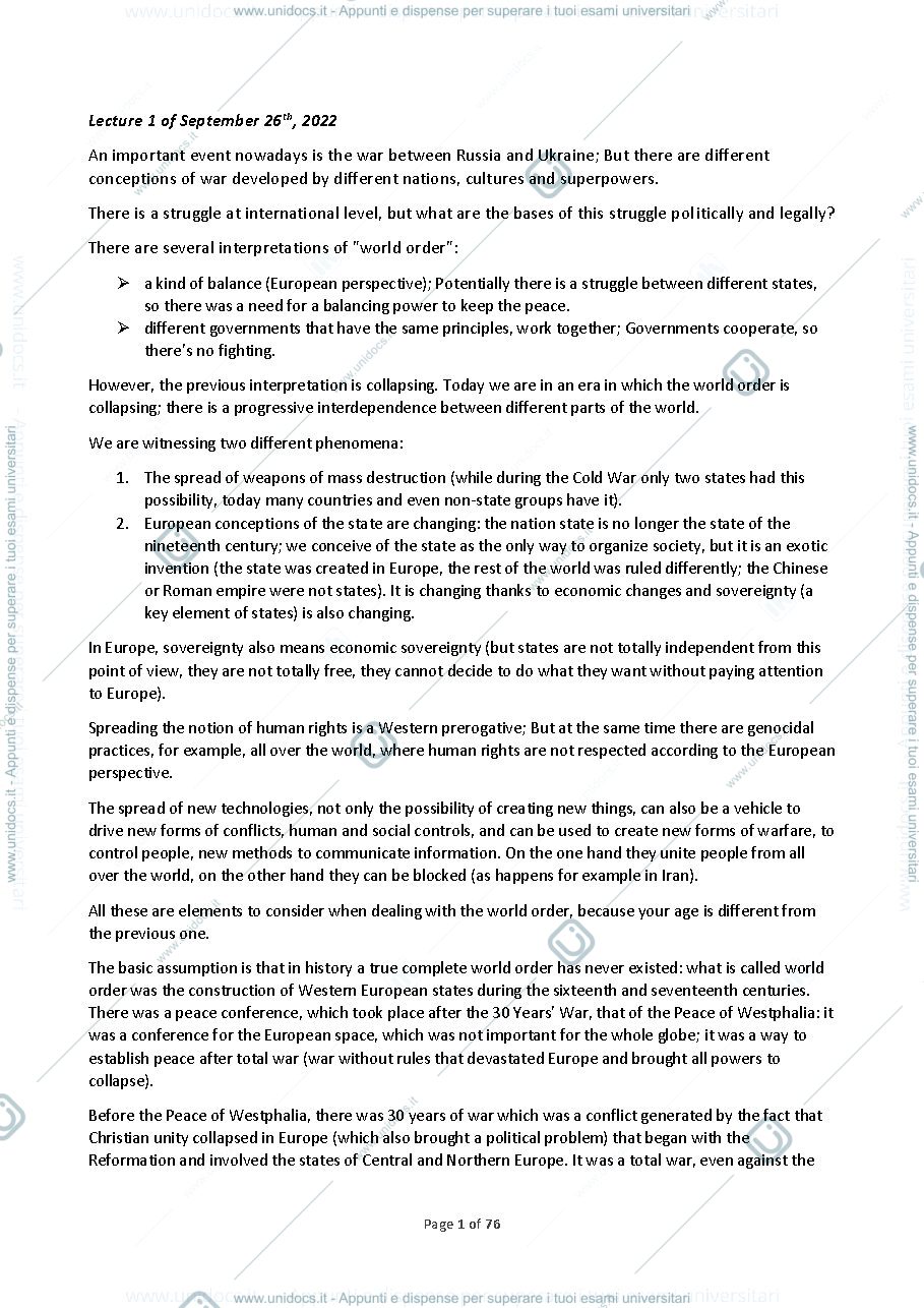 Anteprima pagina 2 — Legal Aspects of Globalization - Professor Gianti